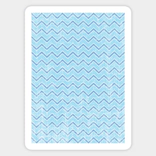 Distressed Blue Chevron Sticker